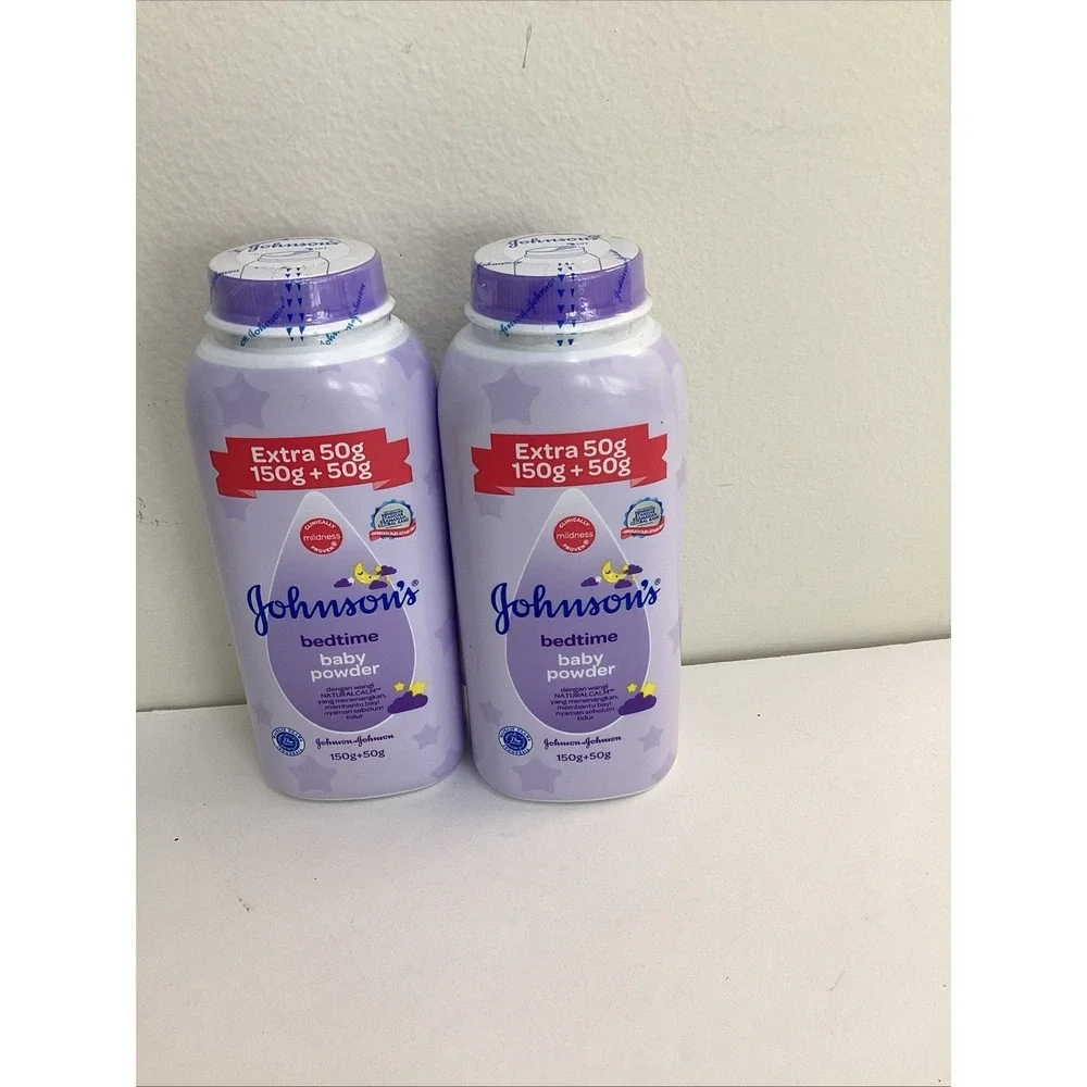 Lot Of 2 Johnson's Bedtime Baby Powder Natural Calm With Extra 50g, 150g + 50g